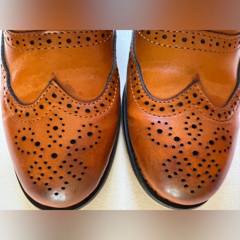 Bruno Marc Boy’s Breathable Brown Wingtip Oxfords